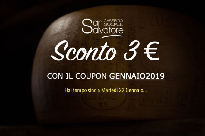 Coupon Sconto valido sino al 22 Gennaio 2019